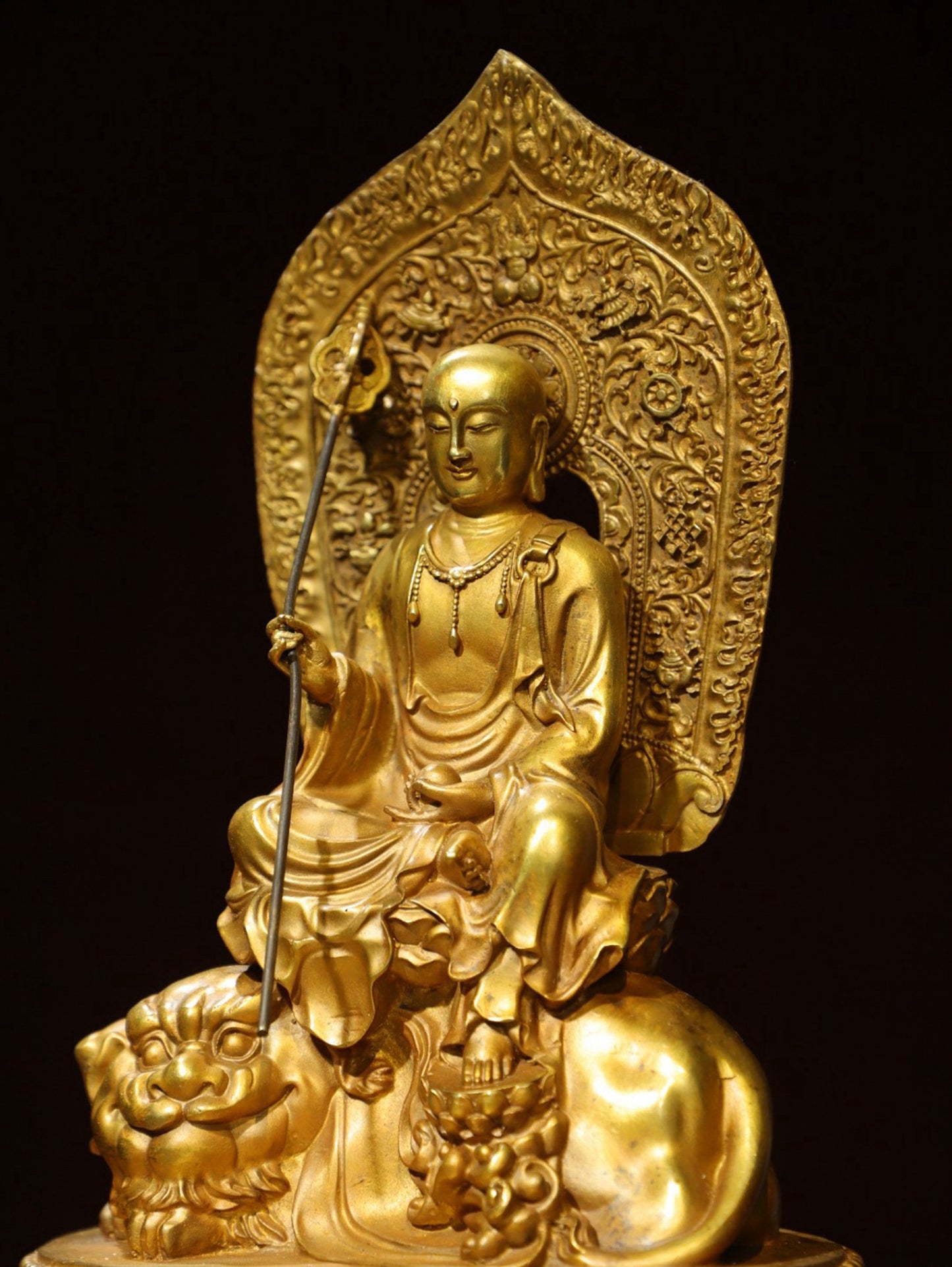Bronze gilded Buddha statue of the King of Tibet