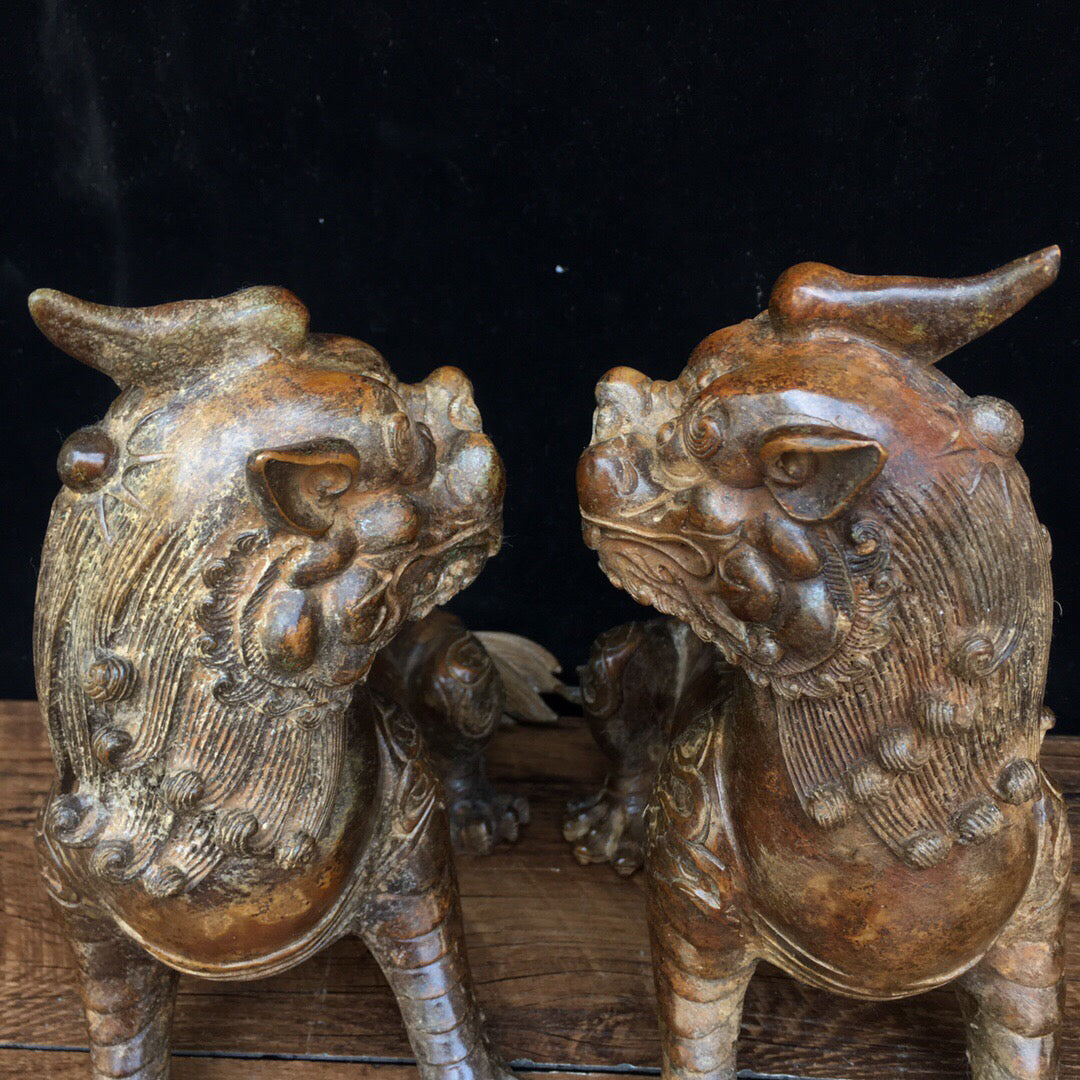 Chinese Antique Pure Copper Beast