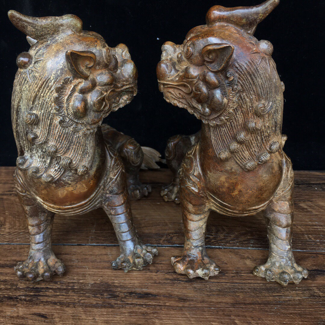 Chinese Antique Pure Copper Beast