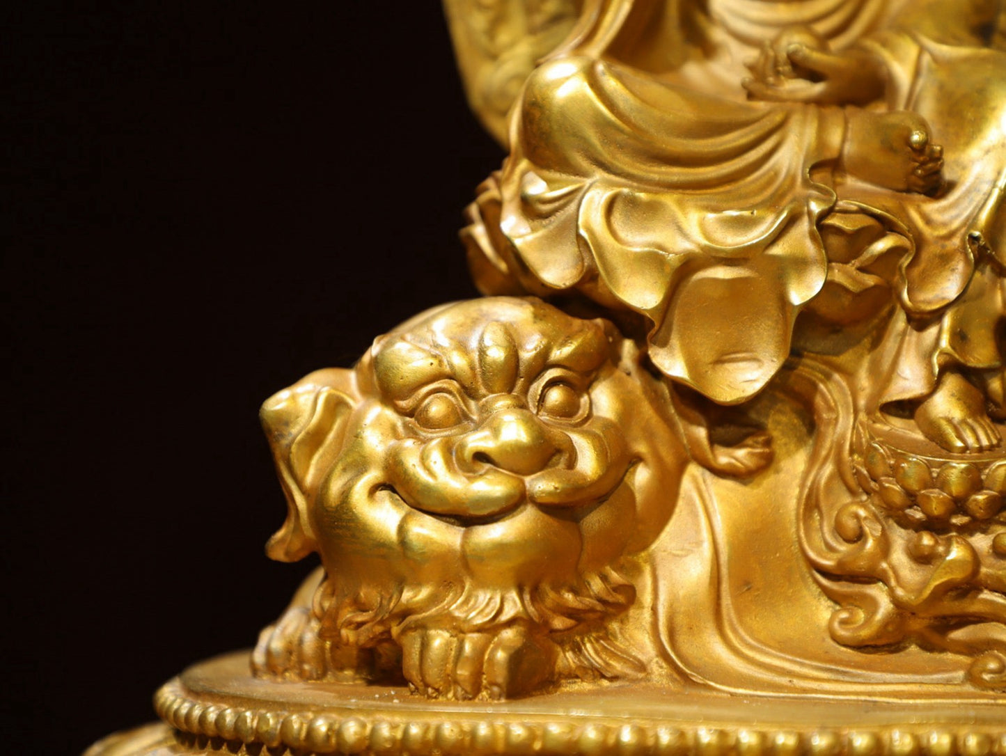 Bronze gilded Buddha statue of the King of Tibet