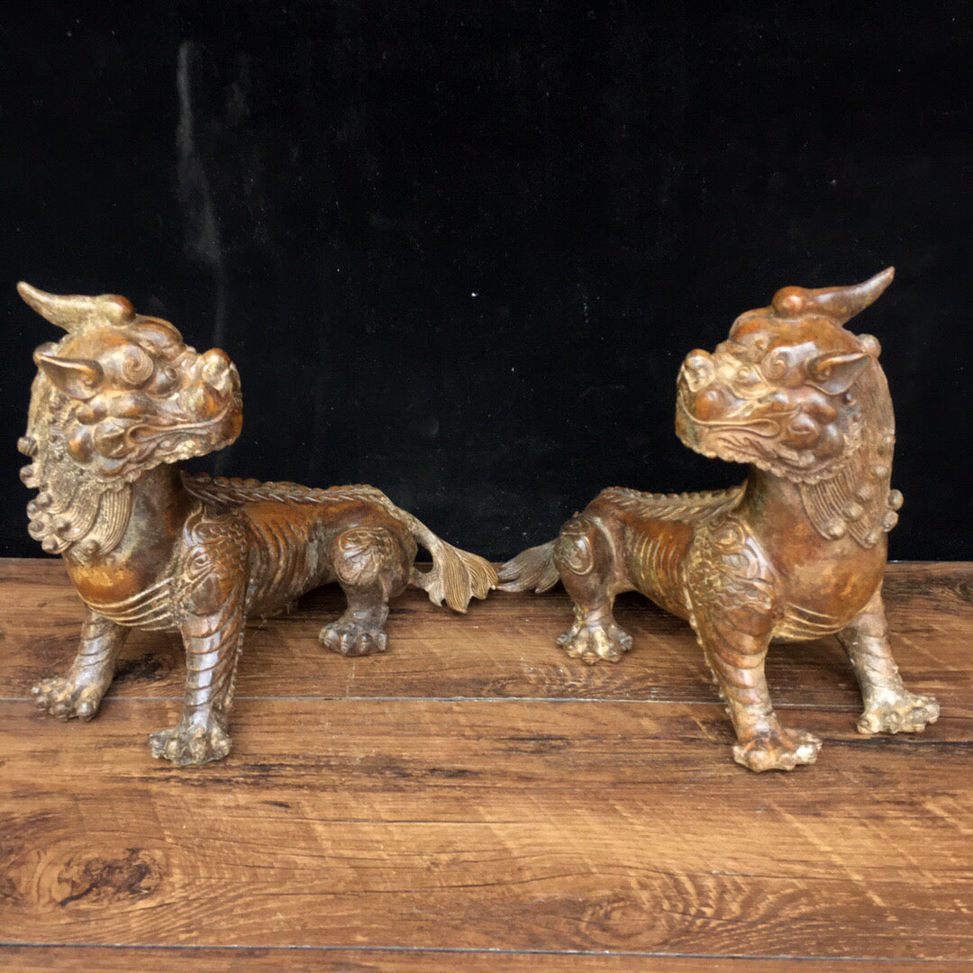 Chinese Antique Pure Copper Beast