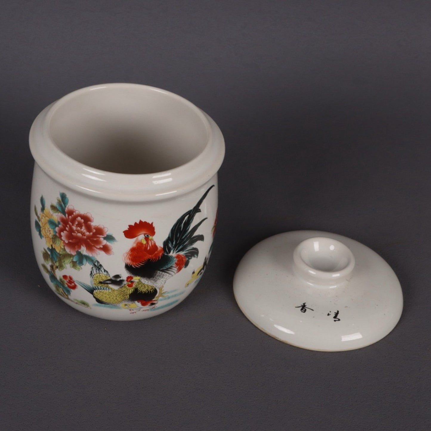Pink Chicken Family Pattern Soup Cup