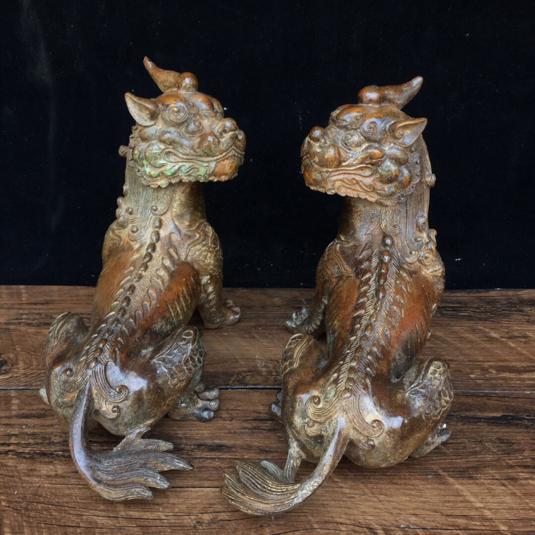 Chinese Antique Pure Copper Beast