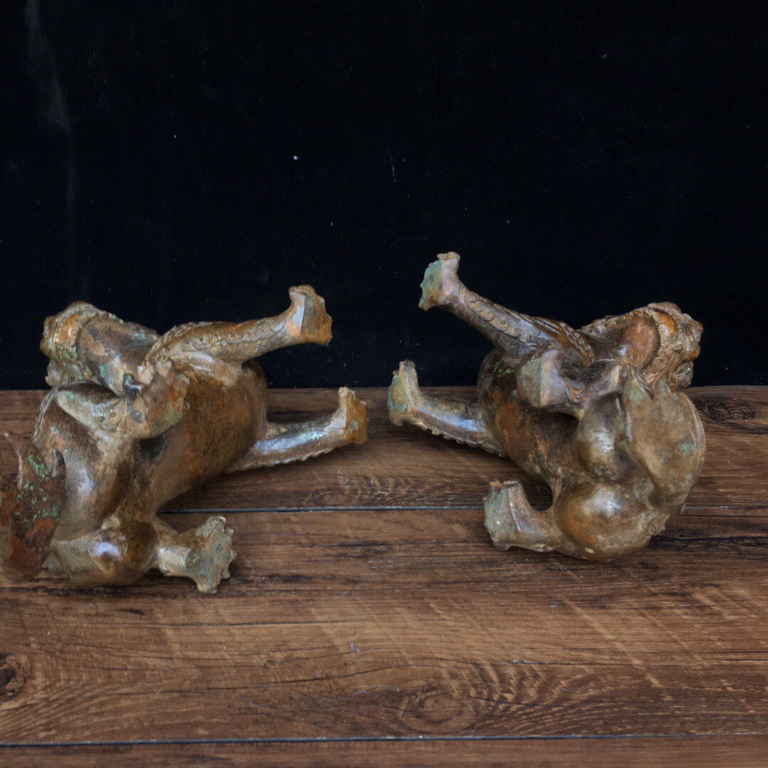 Chinese Antique Pure Copper Beast