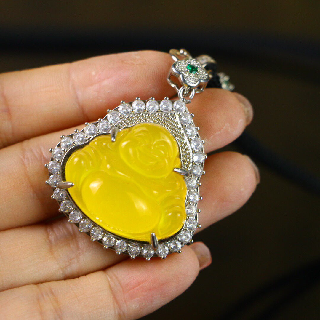 Chinese Antique High Ice [Maitreya Buddha]