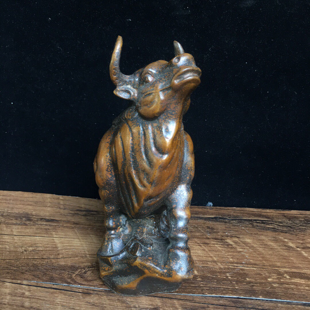 Chinese Antique Pure Copper Bull