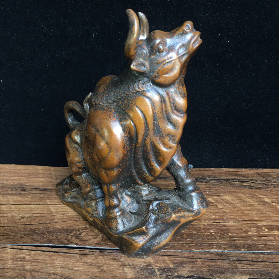 Chinese Antique Pure Copper Bull
