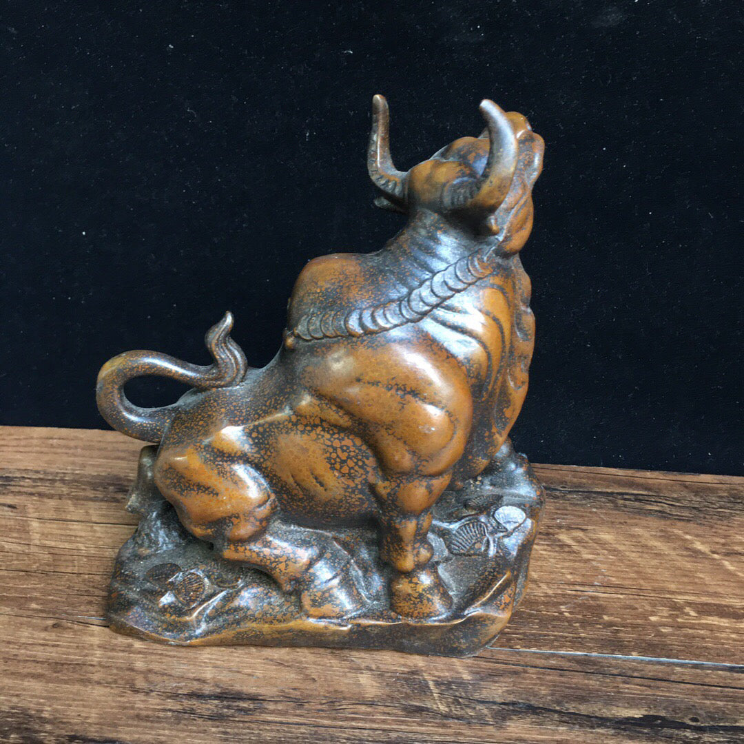 Chinese Antique Pure Copper Bull
