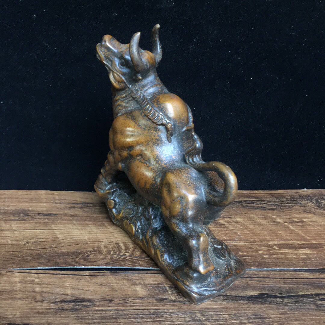 Chinese Antique Pure Copper Bull