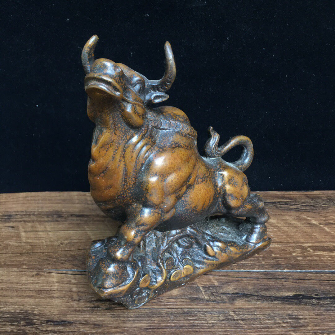 Chinese Antique Pure Copper Bull