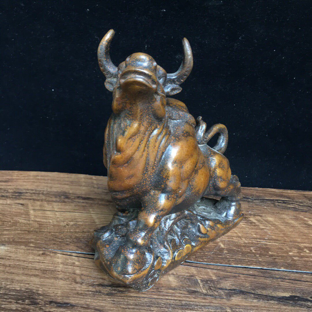 Chinese Antique Pure Copper Bull
