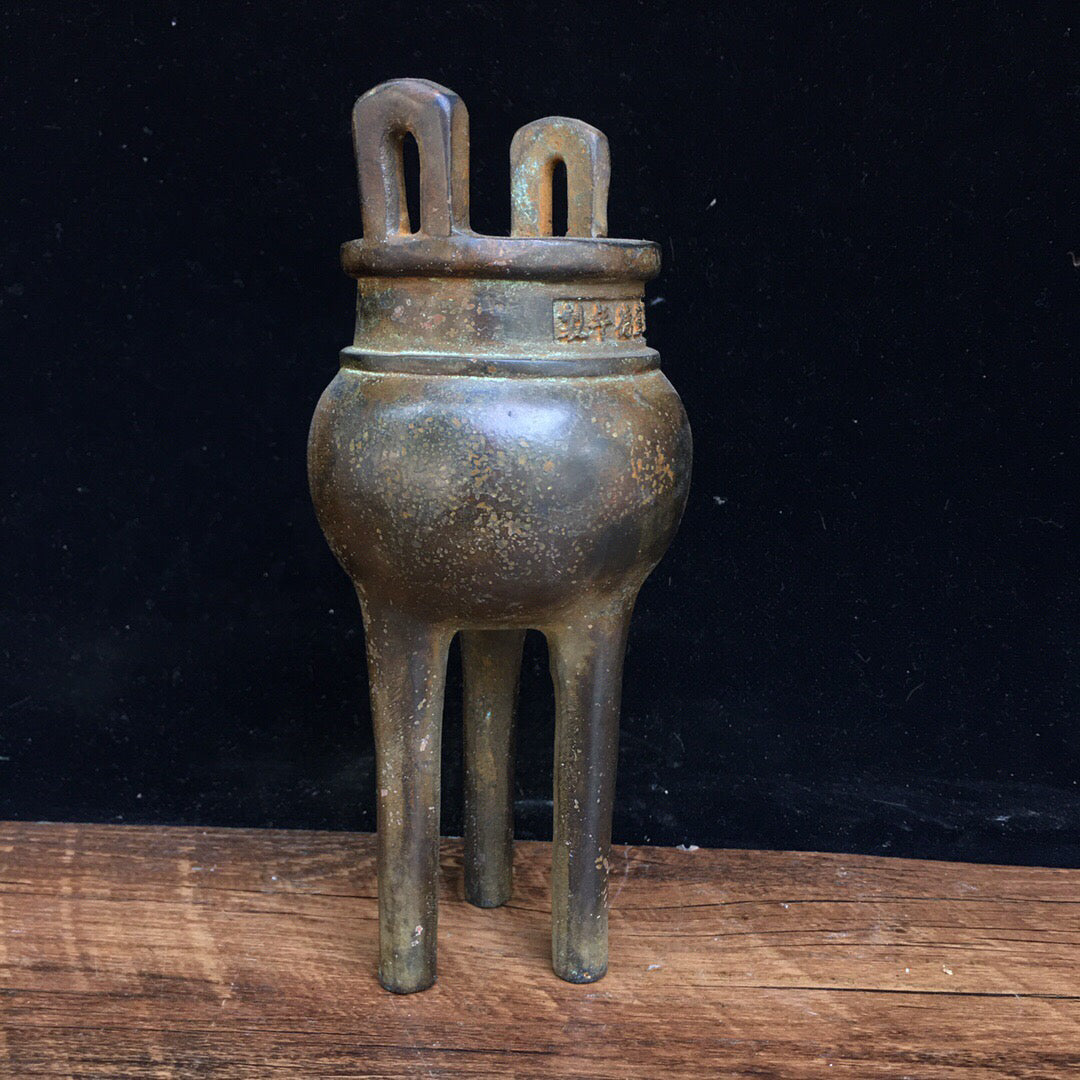 Chinese antique pure copper incense burner