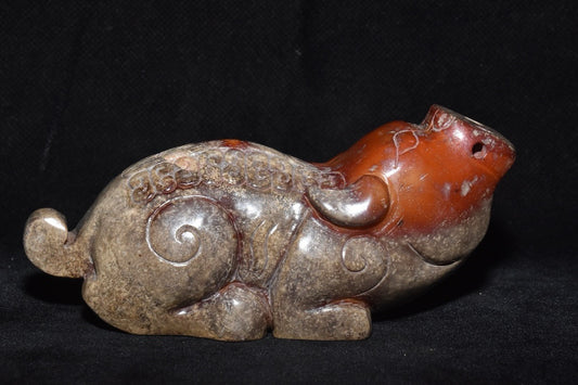 Chinese Antique Old Jade Beast