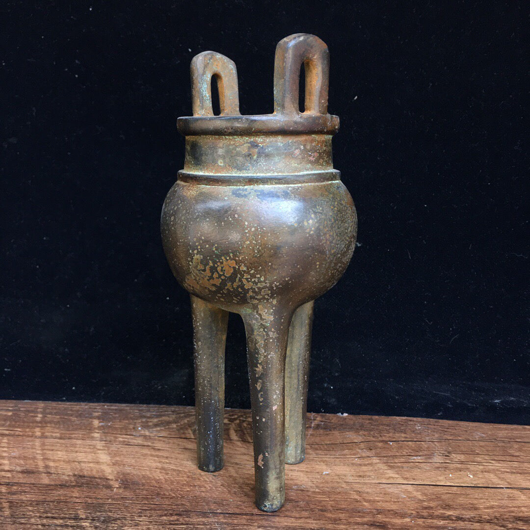 Chinese antique pure copper incense burner