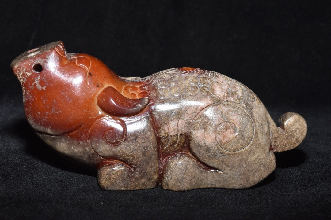 Chinese Antique Old Jade Beast