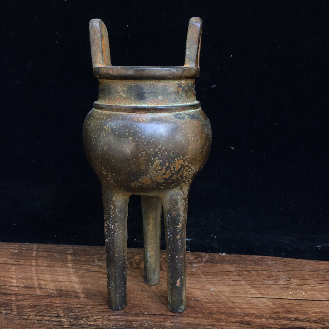 Chinese antique pure copper incense burner