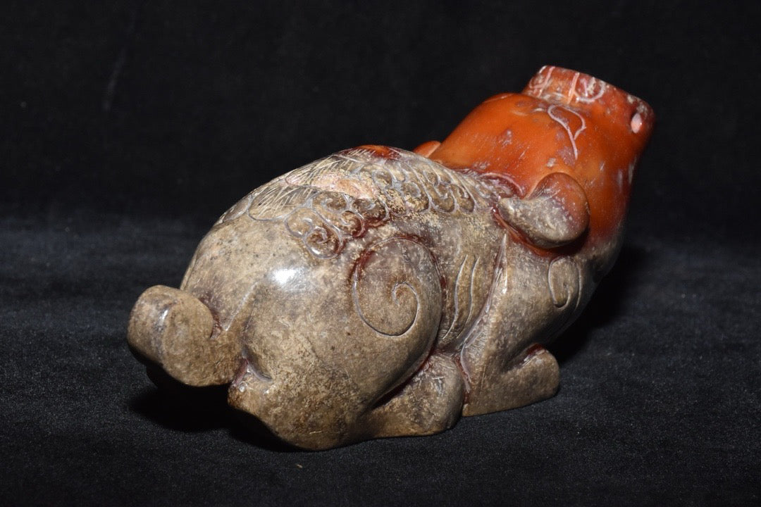 Chinese Antique Old Jade Beast