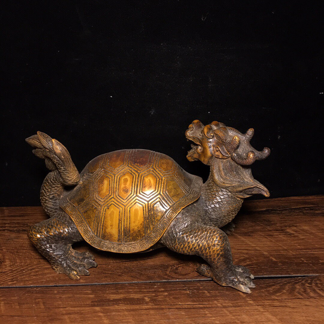 Chinese Antique Pure Copper Turtle
