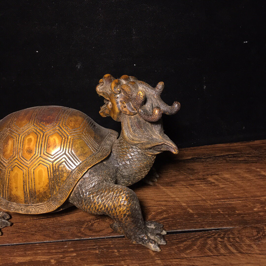 Chinese Antique Pure Copper Turtle