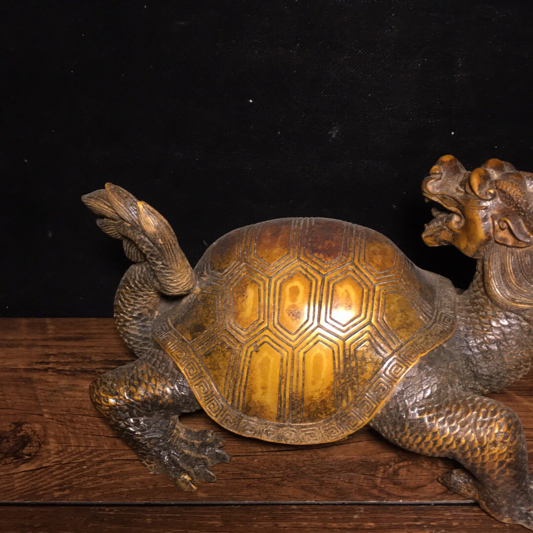 Chinese Antique Pure Copper Turtle