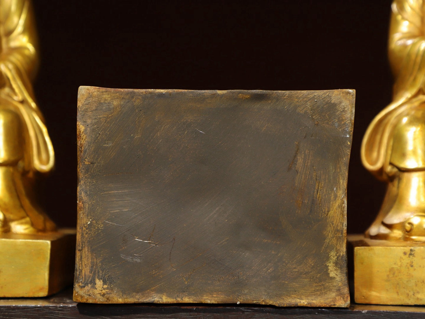 A set of bronze gilded Buddha statues of Sanmao Zhenjun