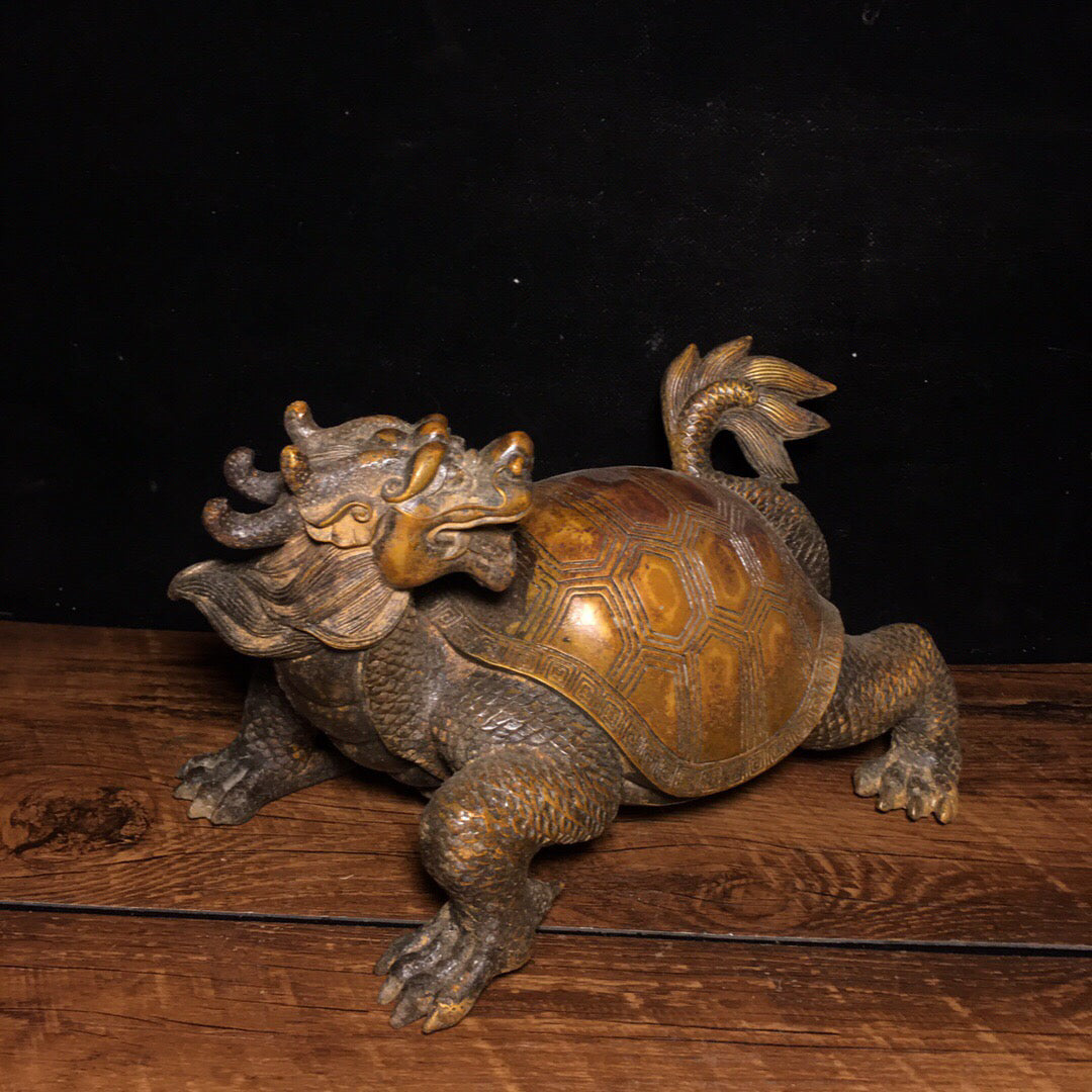 Chinese Antique Pure Copper Turtle