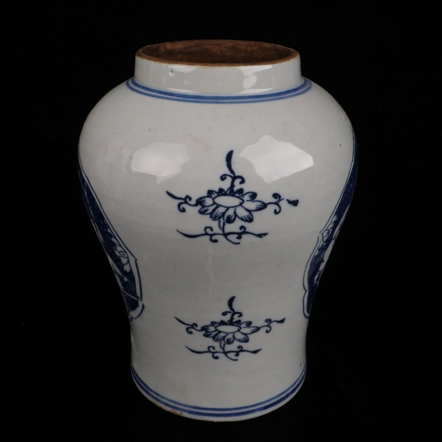Blue and White Lotus Boy Pattern General Jar
