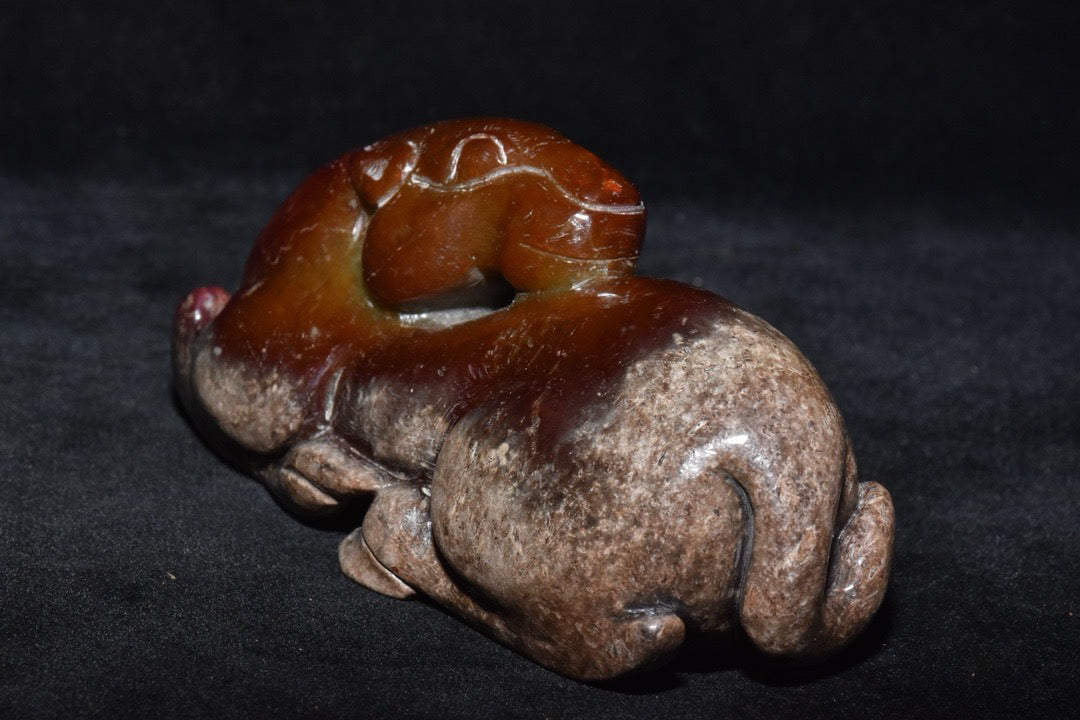 Chinese Antique Old Jade Bull