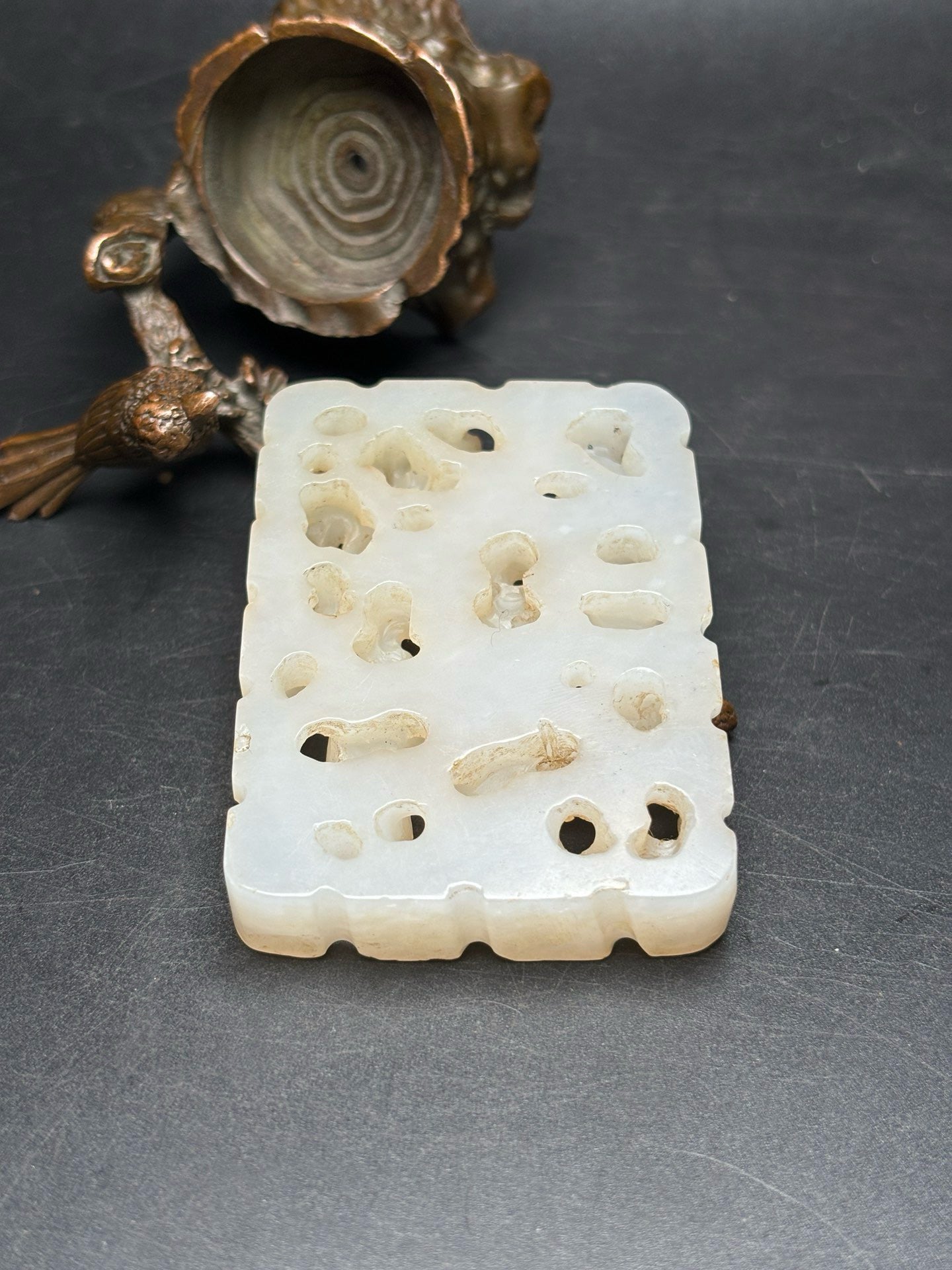 Chinese antique exquisite Hetian jade pendant