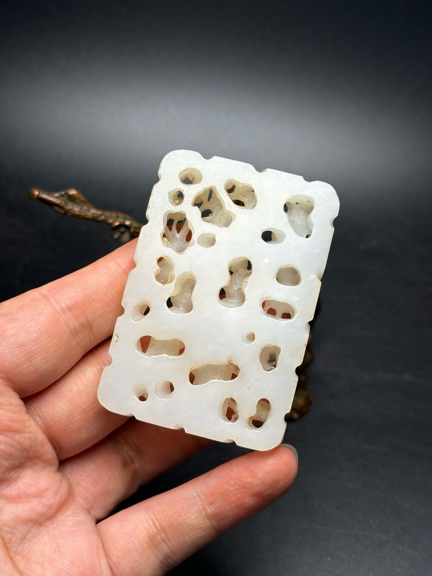 Chinese antique exquisite Hetian jade pendant