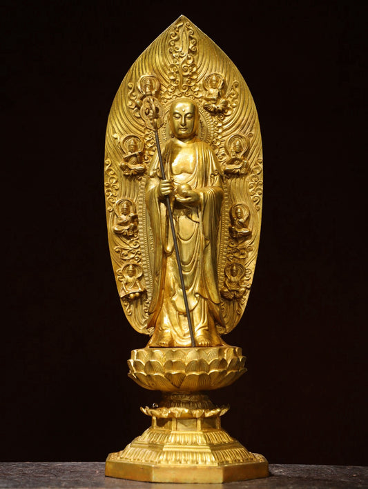 Bronze gilded Buddha statue of the King of Tibet