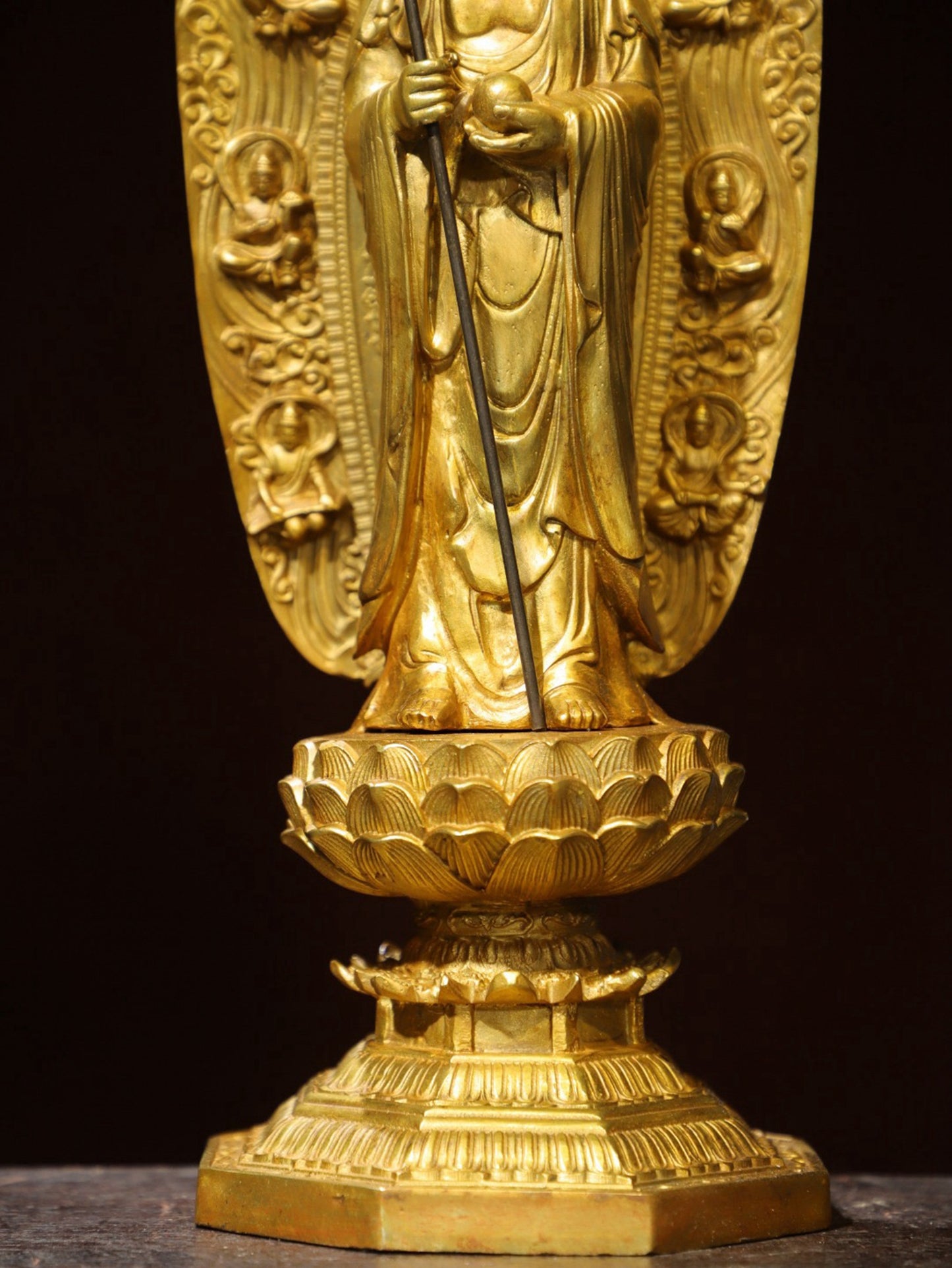 Bronze gilded Buddha statue of the King of Tibet