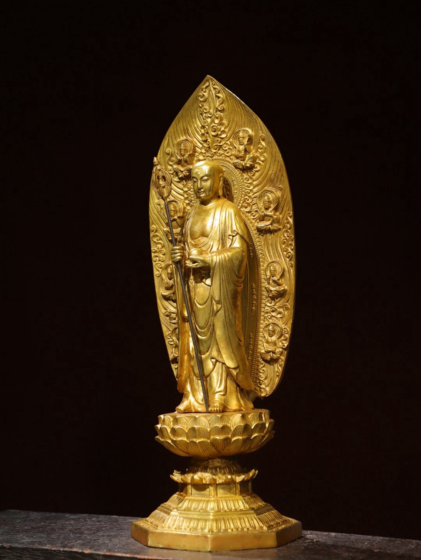 Bronze gilded Buddha statue of the King of Tibet