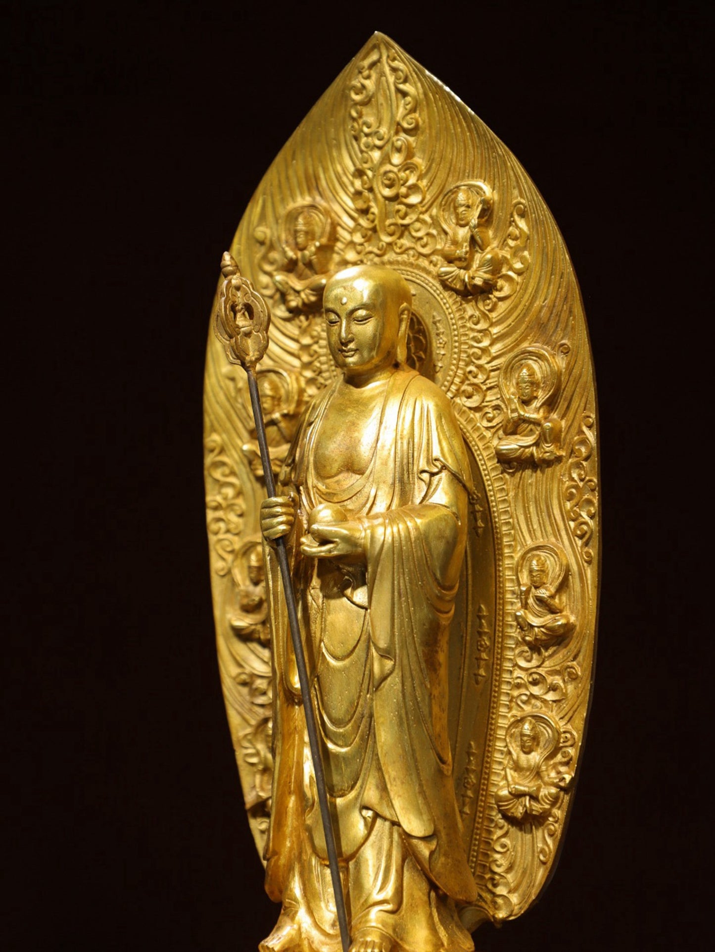 Bronze gilded Buddha statue of the King of Tibet