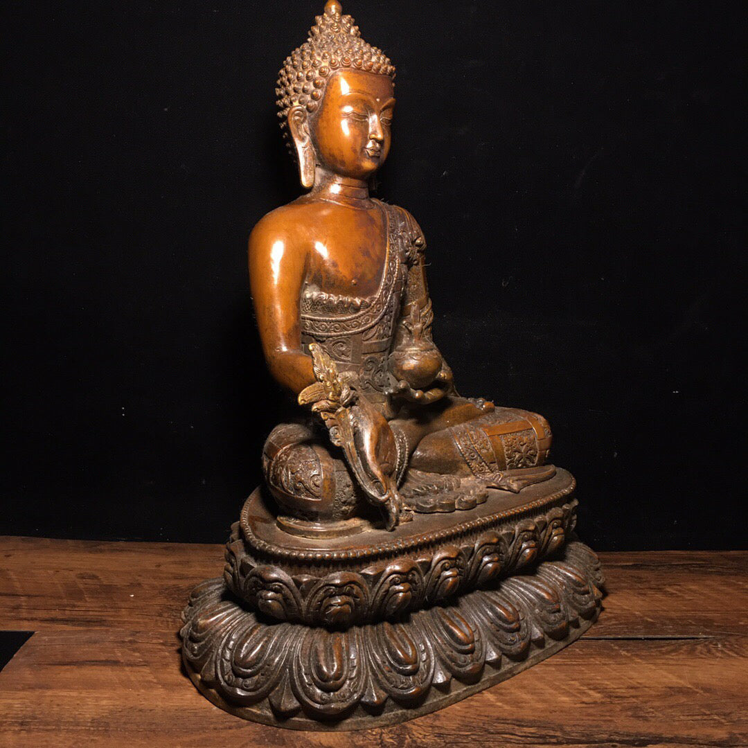 Chinese antique pure copper Buddha statue
