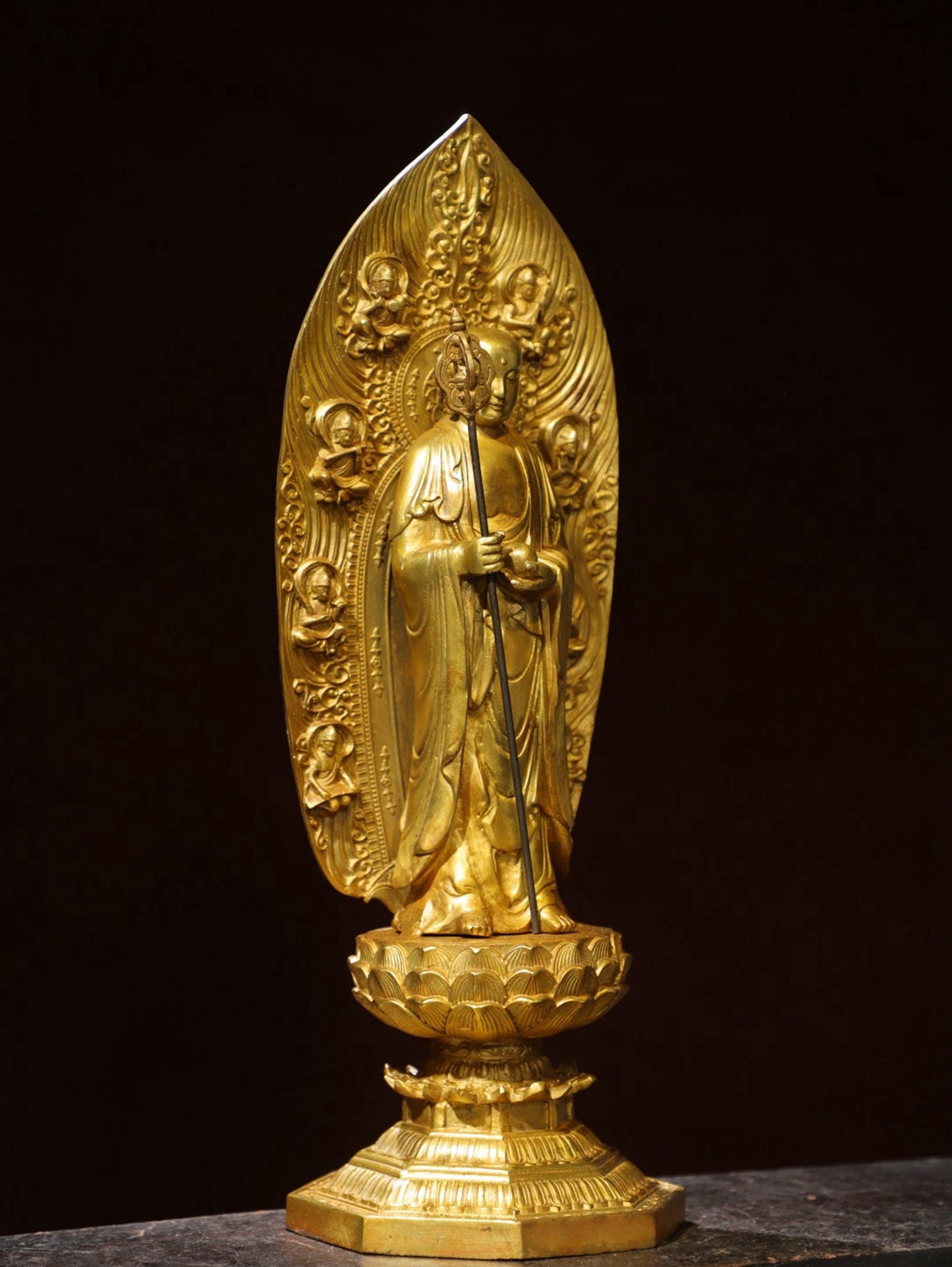Bronze gilded Buddha statue of the King of Tibet