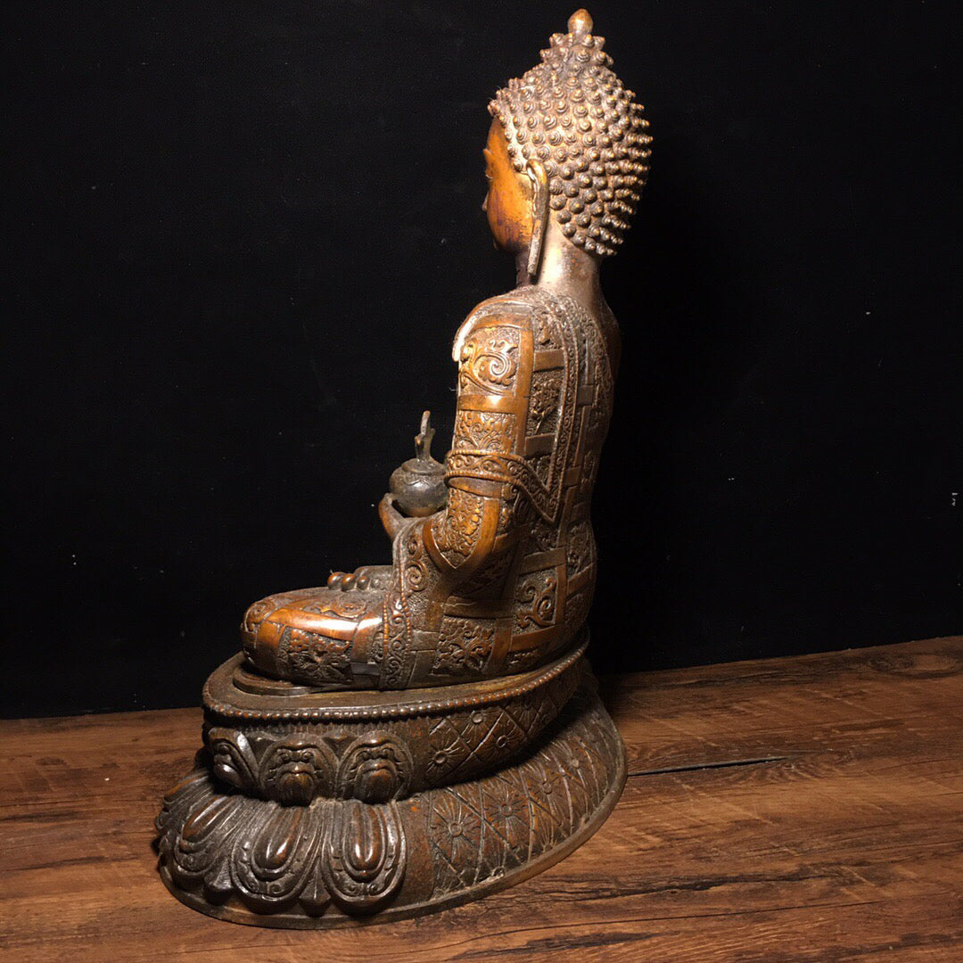 Chinese antique pure copper Buddha statue