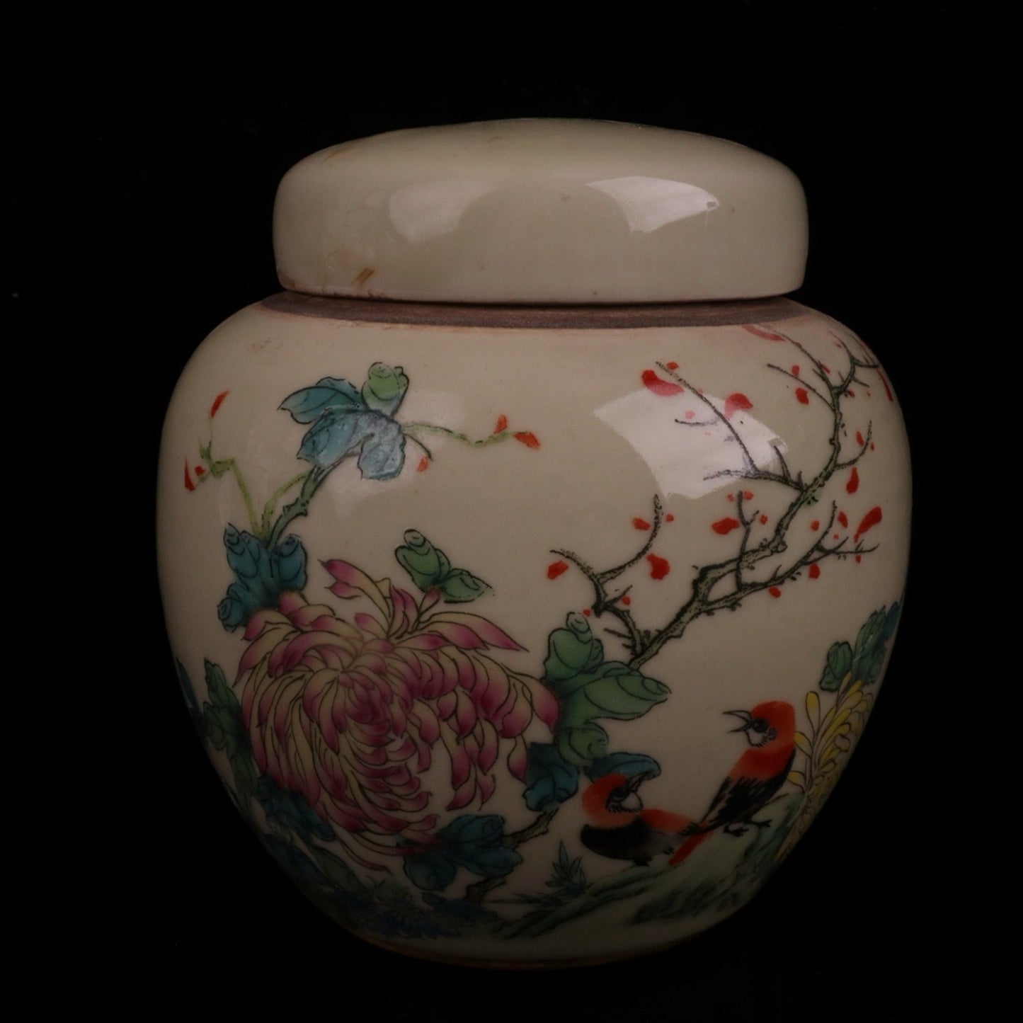 Pink Flower and Bird Pearl Altar