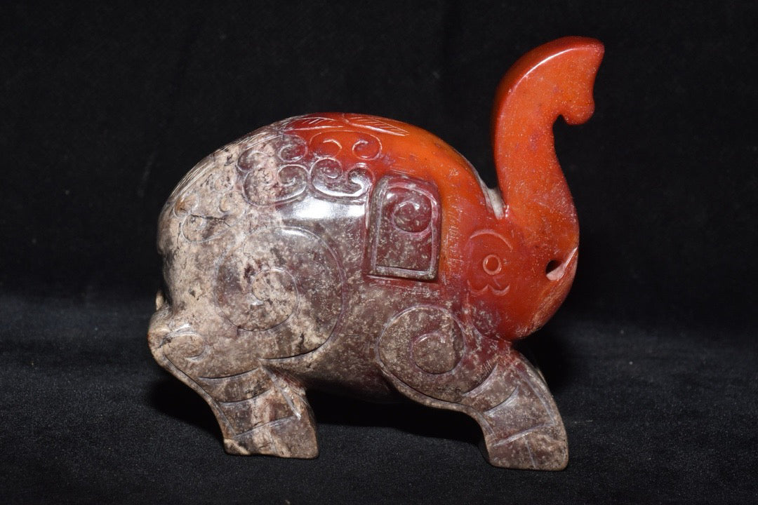 Chinese antique jade elephant