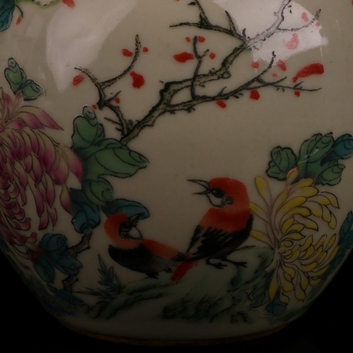 Pink Flower and Bird Pearl Altar