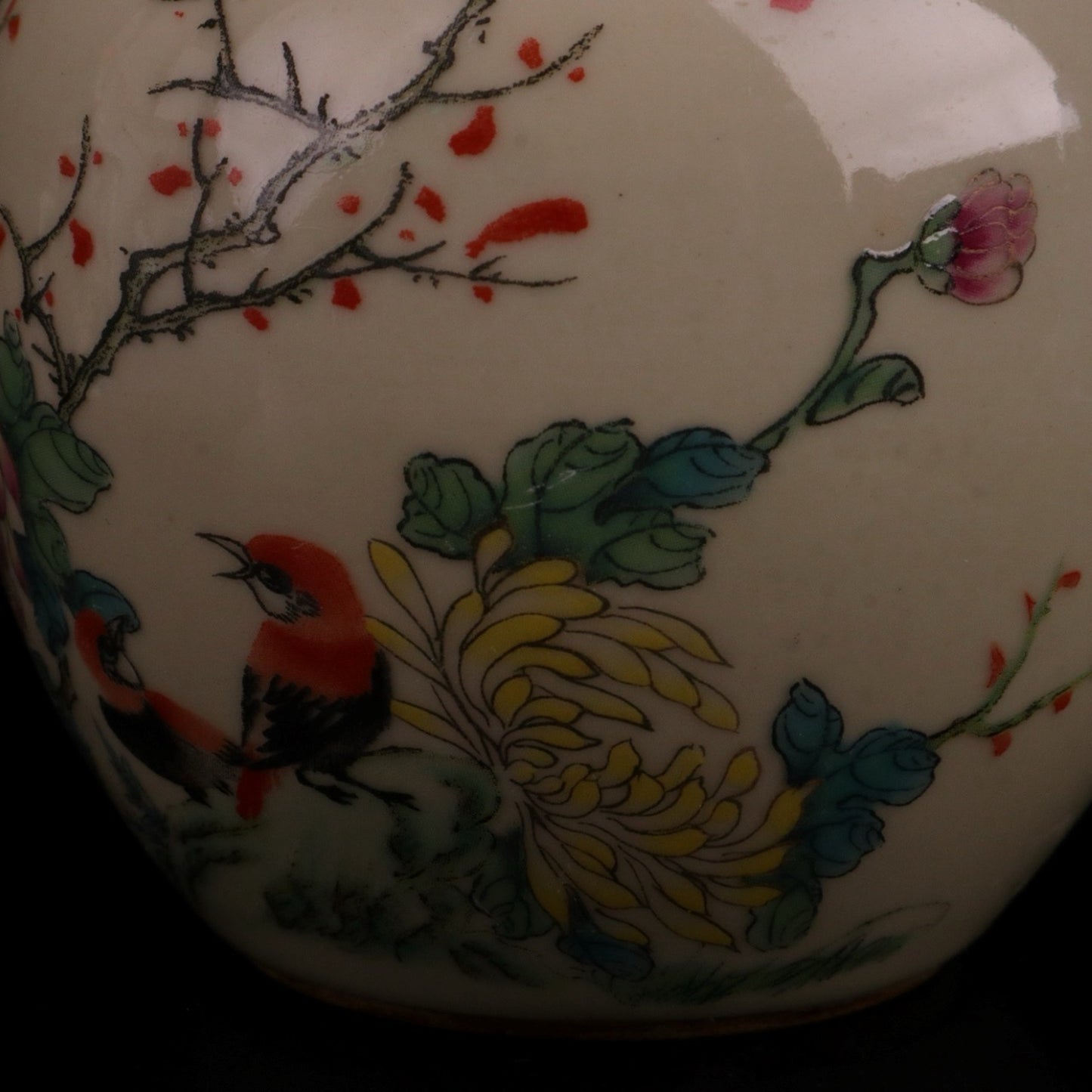 Pink Flower and Bird Pearl Altar