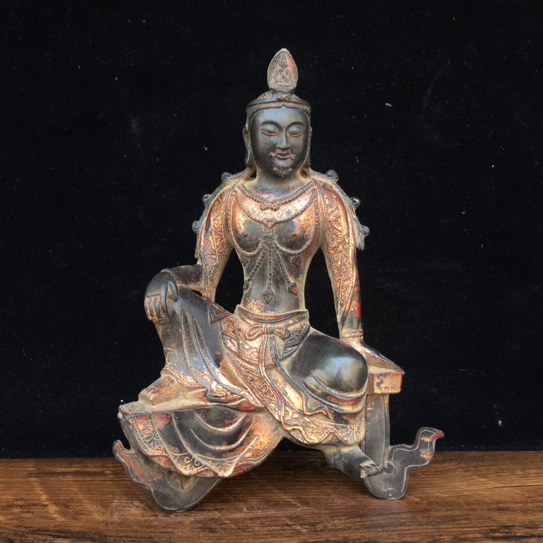 Chinese antique pure copper Buddha statue