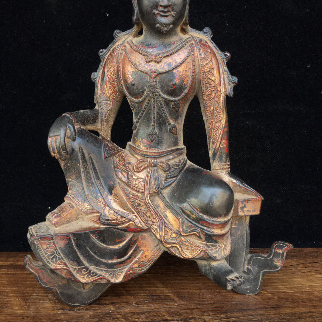 Chinese antique pure copper Buddha statue