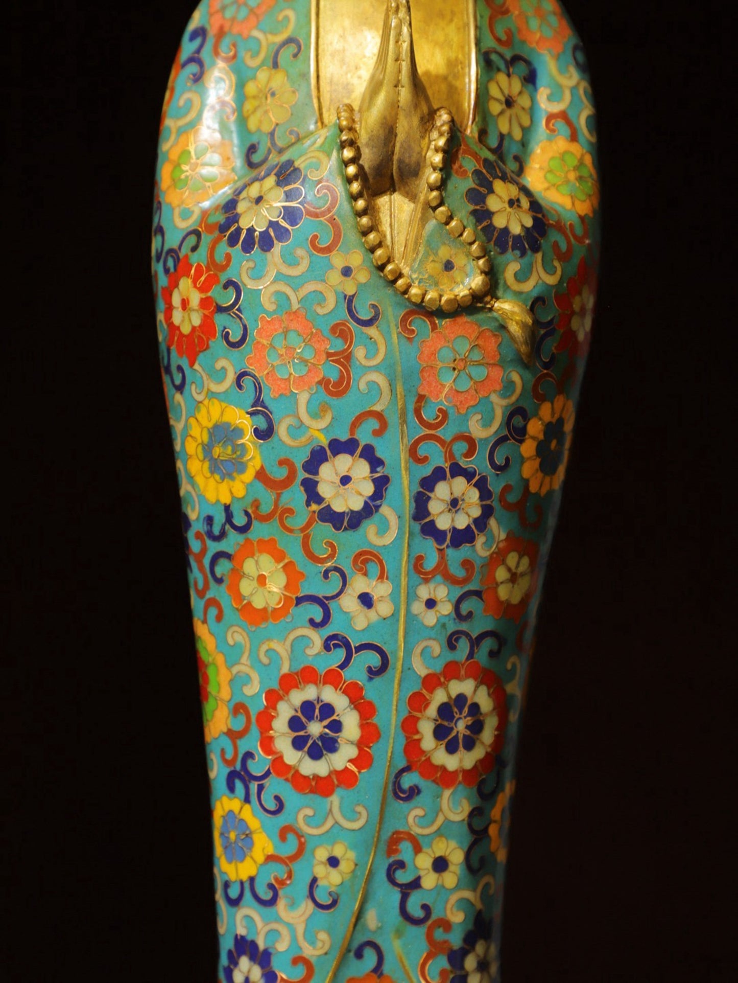 Bronze Cloisonne [Enlightenment] Buddha Statue