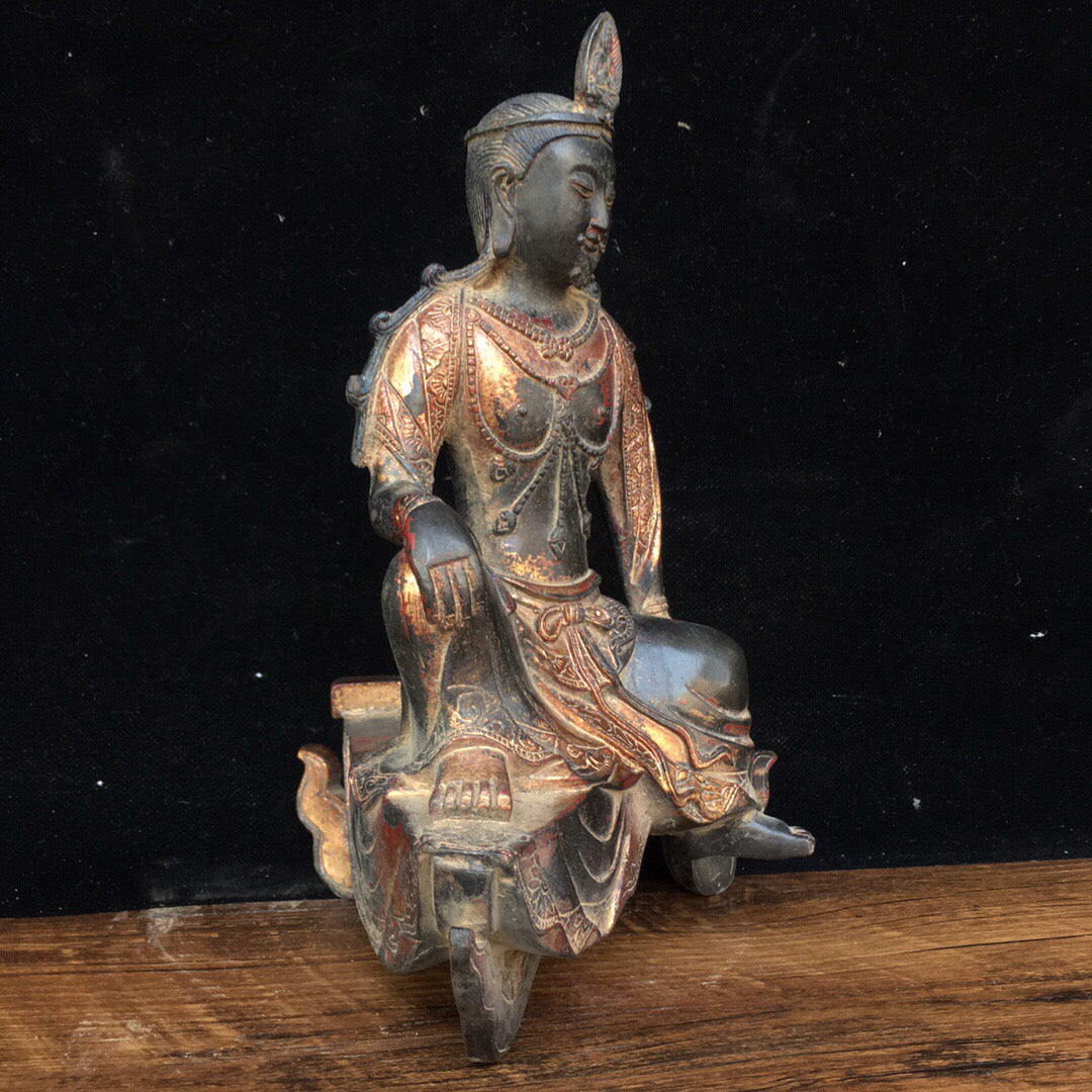 Chinese antique pure copper Buddha statue