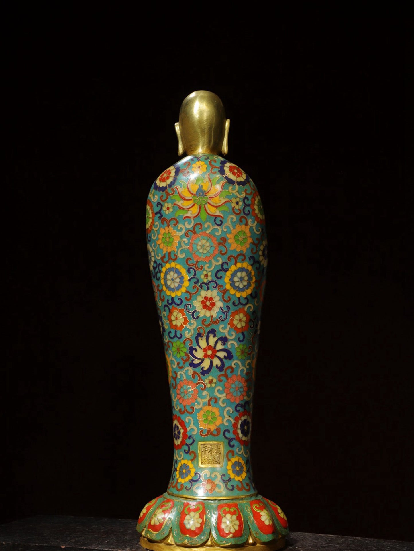 Bronze Cloisonne [Enlightenment] Buddha Statue