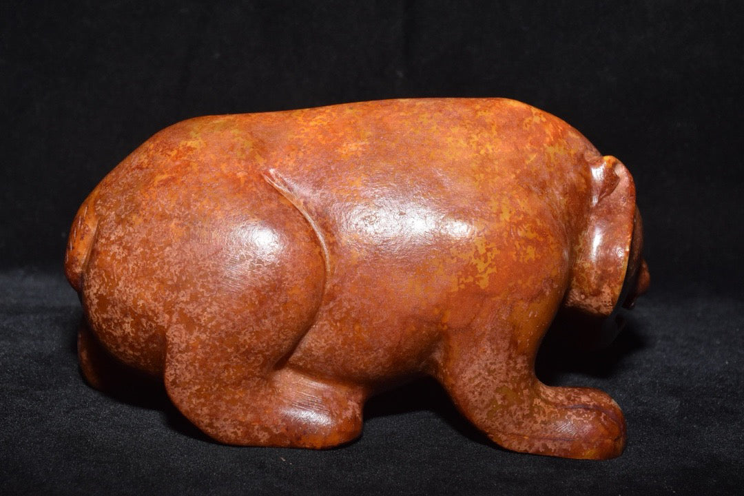 Chinese Antique Old Jade Bear