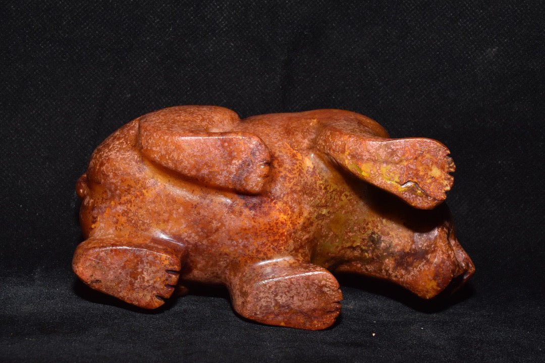 Chinese Antique Old Jade Bear
