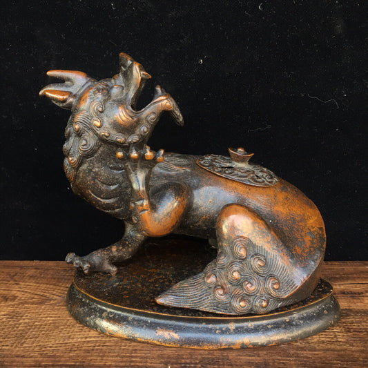 Chinese Antique Pure Copper Beast