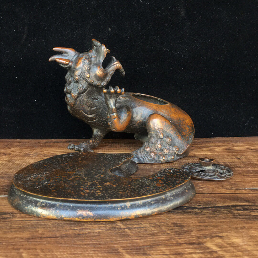 Chinese Antique Pure Copper Beast